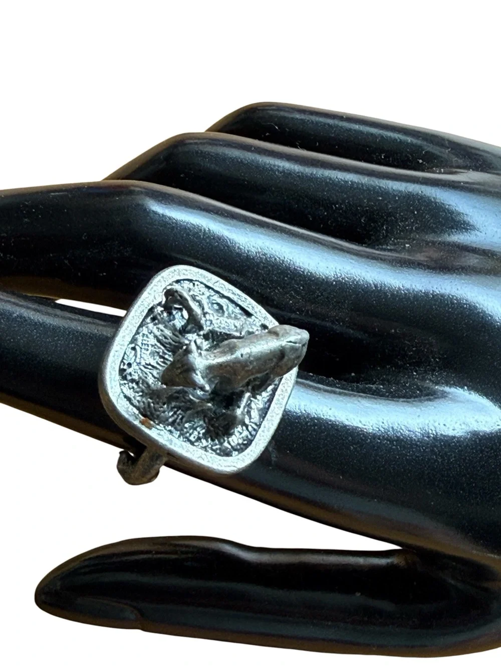 🫶🏻 Cow & Pig Dark Silver Animal Ring